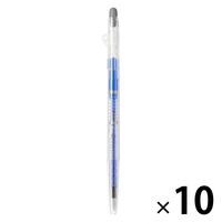 無印良品 こすって消せるスリムボールペン ノック式 0.5mm 青 1セット（1本×10） 良品計画