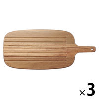 無印良品 アカシア 両面使えるカッティングボード 持ち手付き 大 約幅17×奥行38.5×厚さ1.5cm 1セット（1個×3）