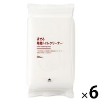 無印良品 流せる除菌トイレクリーナー 20枚入 1セット（1個×6） 良品計画