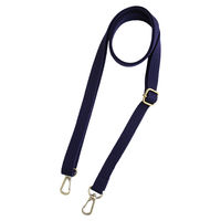 日本紐釦貿易 細巾アクリルショルダーストラップ 巾約15mm 長さ約75~140cm 紺 DCH9844-5 1セット(3本)