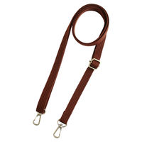 日本紐釦貿易 細巾アクリルショルダーストラップ 巾約15mm 長さ約75~140cm 焦げ茶 DCH9844-6 1セット(3本)
