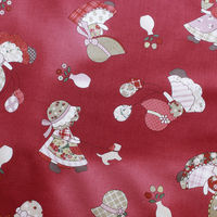 スーちゃんコレクション Sunbonnet Sue プリント生地 ワイン 巾約110cm×4mカット NCM22000-2E-4M（直送品）