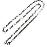 日本紐釦貿易 チェーンショルダー 120cm ブラックニッケル・イブシ TYC3101-BN 1セット(3本)