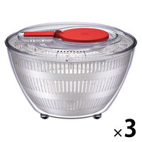 サラダスピナー 野菜水切り ViV Sサイズ レッド 直径21×高さ14cm 日本製 1セット（3個）