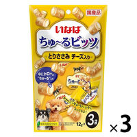 いなば ちゅ～るビッツ とりささみ チーズ入り（12g×3袋）国産 3袋 ちゅーる ドッグフード 犬用 おやつ