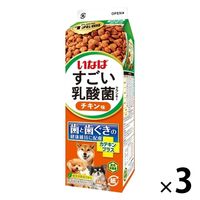 いなば すごい乳酸菌クランキー 牛乳パック 総合栄養食 チキン味 380g 1セット（1個×3）ドッグフード 犬用