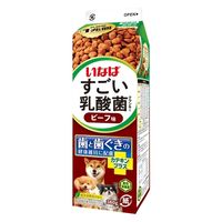 いなば すごい乳酸菌クランキー 牛乳パック 総合栄養食 ビーフ味 380g 1個 ドッグフード 犬用