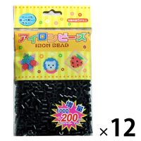 創アンド遊 創&遊アイロンビーズ単色パック 黒 AB-200-14 1セット(1個×12)