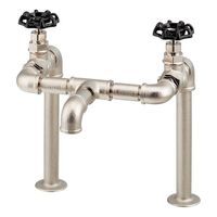 カクダイ 151ー015ーN 厨房用2ハンドル混合栓//ニッケルメッキ 1個（直送品）