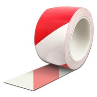 セーフラン安全用品 厚手PVCラインテープ 幅50mmx 22m 厚0.2mm 赤/白 J2352-R/W 1巻