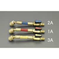 エスコ 15cm/R32/R410A ボールバルブ付チャージホース(青) EA104TJ-2A 1本（直送品）