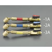 エスコ 1/4”x5/16” ボールバルブ付異径ホースアダプター(青) EA104SB-2A 1本（直送品）