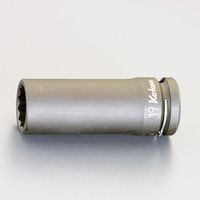 エスコ 1/2”DR/22mm ディープインパクトソケット(十二角) EA164DG-222 1個（直送品）