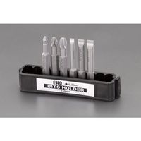 エスコ 6本組 [+ ー]ドライバービットセット EA611GC-20 1組（直送品）