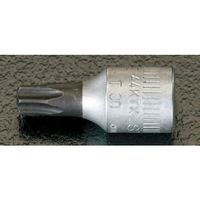 エスコ 1/4”DR/T20 [Bore Torx]ビットソケット(イジリ止付) EA617XM-220 1個（直送品）