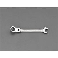 エスコ 7/8” ラチェット片目片口スパナ(首振型) EA684RC-110 1丁（直送品）