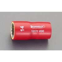 エスコ 3/8”DRx19mm 絶縁ソケット EA640RJ-19 1個（直送品）