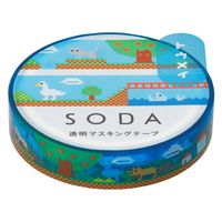 キングジム 透明マスキングテープ SODA（ソーダ）ドット 幅10mm CMT10-010 1個