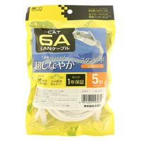 ナカバヤシ カテゴリー6A LANケーブル ホワイト 5m C6A-05WH 1本