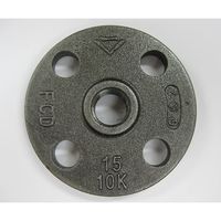 吉年 ネジ込フランジ J10K 黒(20A、3/4B) 10KFC-F-20A 1個 62-6220-78（直送品）