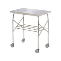 テックサス 折りたたみ式ステンレステーブル 750x500 スチールキャスター VC2E 1セット 61-8482-83（直送品）