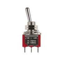 アールエスコンポーネンツ トグルスイッチ 単極双投(SPDT) ラッチ ハンダ端子 734-7062 1個 63-2999-88（直送品）