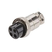 アールエスコンポーネンツ 丸形コネクタ ZCシリーズ 接触コンタクト オス 4極 メス 111-5756 1個 63-4661-39（直送品）