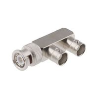 Telegartner 同軸 変換アダプタ T型分岐 BNC プラグ ー ージャック J01004A0002 1個 63-4662-24（直送品）