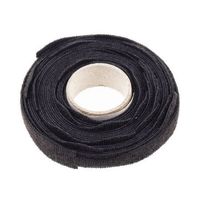 ベルクロ 結束バンド 12 mm x 203.5mm 黒 ファブリック ケーブルタイ 1袋(25個入) 285-4578 1袋(25個)（直送品）