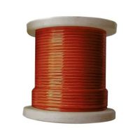 昭和電線ケーブルシステム PVCケーブル 赤 50m 24 AWG 1巻(50メートル入) UL1007 #24 Red Bobbin（直送品）