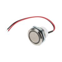 プッシュボタンスイッチ 単極単投(SPST) 250 mA @ 12 V dc モーメンタリ パネルマウント 48M 112R 1個（直送品）