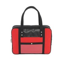 アズワン 帆布メール用ボストン(M)スリム 赤 馬蹄錠金具付 63-5755-33 1個（直送品）