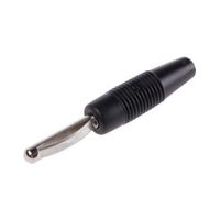 SKS Kontakttechnik バナナプラグ 真鍮 51mm 黒 930047100 1個 63-6722-94（直送品）