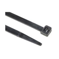 結束バンド， 300mm x 7.6 mm， 黒， ナイロン 66 1袋(100個入) 811-1511 1袋(100個)（直送品）