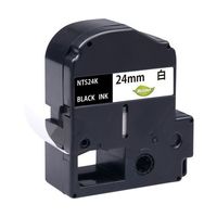 NinestAO 白地ラベル 24mm 黒文字 8m NTS24K(x1) 1個 64-9604-57（直送品）