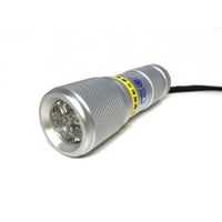 サウスウォーカー LEDブラックライト 5灯 紫外線LED搭載 シルバー 電池付き UV-LED 375-05SS Ver3.0 1個（直送品）
