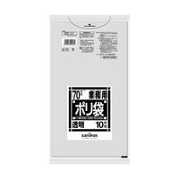 日本サニパック 業務用ポリ袋 Nシリーズ 70L 透明 10枚×40冊入 N-73 1ケース(400枚) 65-8126-45（直送品）