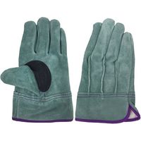 小野商事 牛床革手袋 オイル加工 外縫い 玄武 Lサイズ AG4809-L 1双 65-0306-66（直送品）