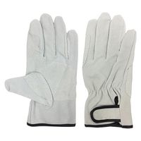小野商事 豚床革手袋 マジックテープ アテ付 LLサイズ AG547-LL 1双 65-0306-91（直送品）