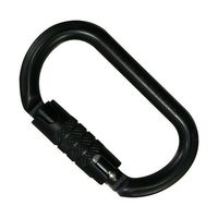 コンヨ アルミ製カラビナ オーバル 黒 TAL124TB 1個 63-5436-32（直送品）