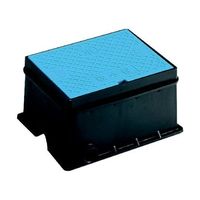 SANEI 散水栓ボックス(床面用)青 R81-9-B 1個 67-2288-78（直送品）