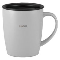 HARIO (ハリオ) マグカップ 300ml フタ付き 保温 グレー SMF-300-GR 1個
