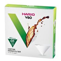HARIO (ハリオ) V60用 コーヒー ペーパーフィルター01 40枚入り VCF-01-40W 1個
