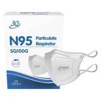 クー・メディカル・ジャパン N95微粒子用マスク 25688700 SQ100G(10マイイリ) 1箱(10入x100個)（直送品）