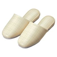 日紅商事 スリッパ(チェック)大人用 24302602 ベージュ NA1002(20ソクイリ) 1組(20入) 24302601（直送品）
