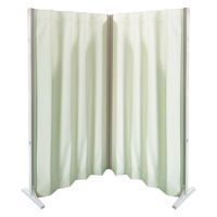 東京ブラインド工業 抗菌アコーディオンスクリーン(コーナー) 25735801 張地:グリーン W1500XD340XH1800MM 1台（直送品）