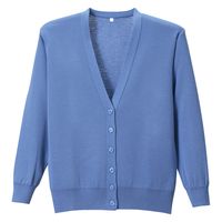 ディーフェイズ 抗ピル長袖カーディガン 23756306 サックスブルー D-1001(5L) 1着（直送品）