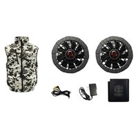 ベストアンサー aut-031-wme-l 空調ベスト フルセット ホワイト迷彩 Lサイズ 1セット（直送品）