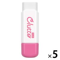 プラス 消しゴム ケース消しゴム Clutto くるっと 本体 ピンク 36879 1セット(1個×5)