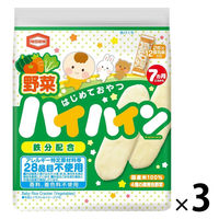 亀田製菓 野菜ハイハイン　2枚×12袋入 3個　赤ちゃん おやつ ベビー菓子 ベビースナック ソフトせんべい 7ヶ月頃から